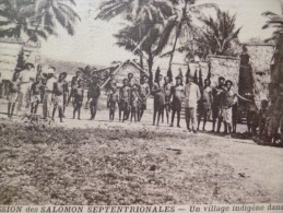 CPA Mission Des Salomons Septentrionales. Un Village Indigène Dans L´île De Téop - Solomon Islands