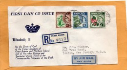 Jamaica 1956 FDC Mailed To  USA - Jamaica (...-1961)