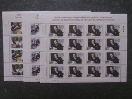 Ireland 2005 50th Anni Of Ireland's Membership Of The United Nations 3 Sheets MNH - Ongebruikt