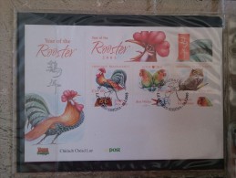 Ireland 2005 Chinese New Year Of The Rooster  Minisheet FDC - Nuevos