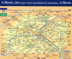 PLAN RATP  *Metro *Rer JOURNAL Le Monde  2002 - Europa