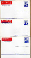 3 Cartes Entier Postal Changement D´adresse Mutapost - Addr. Chang.