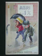 Ref3312 WA CPA Illustration De Right - Only 1 1/2 Under Shelter - Enfants Sous La Pluie N°2931 - 1918 - Right