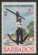 Barbados 1967 Mi 262 YT 270 ** Policeman And Anchor – Cent. Harbour Police (1867-1967) / Hafenpolizei - Hafenpolizist - Politie En Rijkswacht