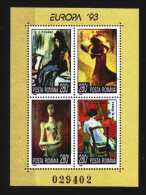 # ROMANIA - 1993 - CEPT EUROPA - Painting Picasso Sheet 4 Stamps MNH     MyRef:X - Ongebruikt