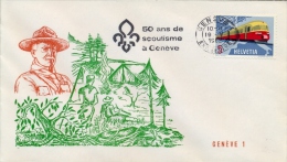Switzerland 1962 50 Years Of Scouting In Geneva Special Cancel On Cover - Briefe U. Dokumente