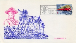 Switzerland 1962 50 Years Of Scouting In Lausanne Special Cancel On Cover - Storia Postale
