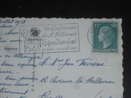 LETTRE LUXEMBOURG AVEC YT 419 - GRANDE DUCHESSE CHARLOTTE - FLAMME ECHTERNACH - CENTENAIRE SAINT WILLIBRORD - - Lettres & Documents