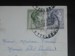 LETTRE LUXEMBOURG AVEC YT 582 ET 583 - GRANDE DUCHESSE CHARLOTTE - CACHET ETTELBRUCK - - Brieven En Documenten