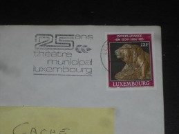 LETTRE LUXEMBOURG AVEC YT 1167 - INDEPENDANCE LION DE BRONZE - FLAMME THEATRE MUNICIPAL - - Cartas & Documentos
