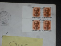 LETTRE ENTIER POSTAL LUXEMBOURG AVEC YT 1175 X 4 - GRAND DUC JEAN - CACHET LUXEMBOURG 4 - - Storia Postale