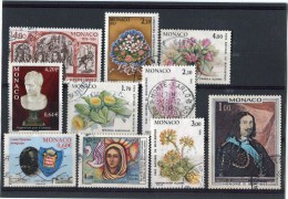 MOACO - Lot De 10 Timbres Oblitérés En Très Bon état - Collections, Lots & Séries