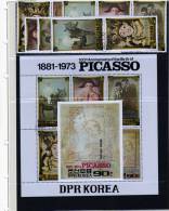 Picasso Gemälde 1982 Korea Nord KVDR 2223/8,5xZD,Block 111+112 O 16€ Mutter Esel Bloque Art Bloc Painting Sheet Bf Corea - Paintings