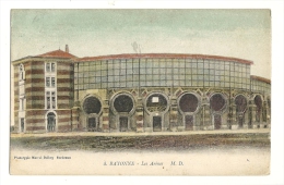 Cp, Corrida, ABayonne (64) - Les Arènes, Voyagée 1923 - Corridas