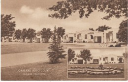 Oakland California, Oakland Auto Court Motel Lodging, C1930s Vintage Postcard - Oakland