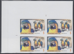 2007.111 CUBA 2007 MNH IMPERFORATED PROOF BLOCK 4. NATIONAL ZOO. ZOOLOGICO. LORO. PARROT. - Imperforates, Proofs & Errors