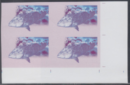 2007.114 CUBA 2007 MNH IMPERFORATED PROOF BLOCK 4. FAUNA PROTEGIDA. PROTECTED FAUNA. FISH. PECES. WITHOUT COLOR - Imperforates, Proofs & Errors