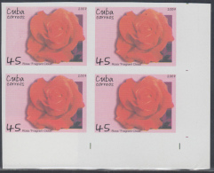 2007.137 CUBA 2007 MNH IMPERFORATED PROOF BLOCK 4. FLOWER. FLORES. ROSAS. - Sin Dentar, Pruebas De Impresión Y Variedades