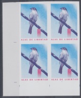 2008.115 CUBA 2008 MNH IMPERFORATED PROOF BLOCK 4. ALAS DE LIBERTAD. BIRD. PAJAROS. AVES. WITHOUT COLOR ERROR. - Sin Dentar, Pruebas De Impresión Y Variedades