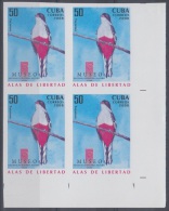 2008.117 CUBA 2008 MNH IMPERFORATED PROOF BLOCK 4. ALAS DE LIBERTAD. BIRD. PAJAROS. TOCORORO. WITHOUT COLOR ERROR. - Non Dentelés, épreuves & Variétés