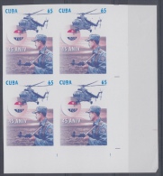 2008.122 CUBA 2008 MNH IMPERFORATED PROOF BLOCK 4. 45 ANIV GUARDAFRONTERAS. GUARD COST. WITHOUT COLOR ERROR. - Imperforates, Proofs & Errors