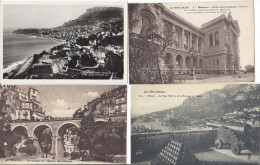 Cp Lot De 12 Cp MONACO MONTE CARLO Hotel Casino Musée Océanographique Port Tennis  Palais Palace Jardin Exotique Rocher - Collezioni & Lotti