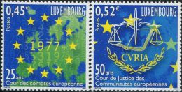 LM0721 Luxembourg 2002 European Parliament Map 2v MNH - Neufs