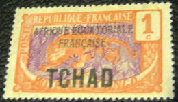 Chad 1924 Big Cat 1c - Mint - Unused Stamps