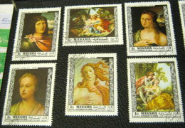 Manama 1972 Mothers Day Set Of 6 - Used - Manama