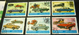 Manama 1972 Automobiles, Then And Now Full Set - Used - Manama