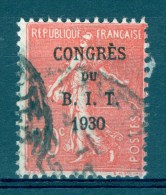 1930  N° 264  SEMEUSE 50 C ROUGE SANS GOMME DOS CHARNIÈRES  OBLITÉRÉ YVERT TELLIER 2.50 € - Gebraucht