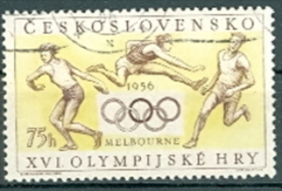 Tschechoslowakei Mi. 967 Gest. Olympische Spiele Melbourne 1956 Leichtathletik Laufen Hürdenlauf Diskuswerfen - Sommer 1956: Melbourne