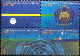NAURU 50 TH ANNIVERSARY OF UN SHIP AIRPLANE BIRD SET OF 4 SE-TENAN ISSUED 1995 MINT SG440-43 READ DESCRIPTION !! - Nauru