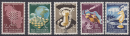 Yugoslavia Republic 1950 Chess Mi#616-620 Mint Never Hinged - Unused Stamps