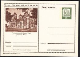 Germany 1962, Illustrated Postal Stationery "Provincial Capital Münster - The Cathedral Of Munster", Ref.bbzg - Postales Ilustrados - Nuevos