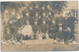 CAMP DE MOURMELON - Carte Photo Militaire - Section Des Mitrailleurs 1908 - Mourmelon Le Grand