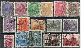 Autriche - Lot De 16 Oblitérés Avant 1938 - Sammlungen