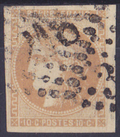 12515# 10 Centimes BISTRE CERES BORDEAUX N° 43 A REPORT 1 Obl Cote 80 Euros - 1870 Ausgabe Bordeaux