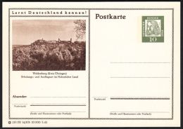 Germany 1962, Illustrated Postal Stationery "Waldenburg", Ref.bbzg - Cartes Postales Illustrées - Neuves