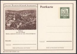 Germany 1962, Illustrated Postal Stationery "Weilburg", Ref.bbzg - Illustrated Postcards - Mint