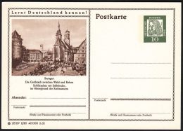 Germany 1962, Illustrated Postal Stationery "Schiller Square In Stuttgart", Ref.bbzg - Cartoline Illustrate - Nuovi