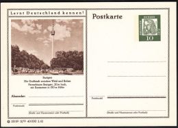 Germany 1962, Illustrated Postal Stationery "TV Tower In Stuttgart", Ref.bbzg - Cartes Postales Illustrées - Neuves
