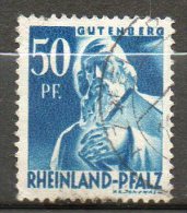 RHENO-PALATIN  50p Bleu 1948  N°23 - Renania-Palatinato