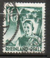 RHENO-PALATIN  10p Vert 1948-49  N°34 - Renania-Palatinato