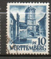 WURTEMBERG 10p Bleu Gris 1947-48  N°3 - Württemberg