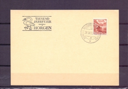 Helvetia - Tausend Jahrfeier Horgen - 28/6/52   (RM5808) - Swans