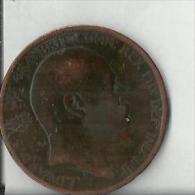 GREAT BRITAIN 1902 - KING EDWARD VII - BRONZE ONE PENNY - GOOD CONDITIONS ALL PARTS FULLY READEABLE - D. 1 Penny