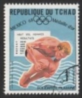 TCHAD 1969 - OLYMPIC GAMES MEXICO CITY '68 - OLYMPIC WINNER - DIVING - KLAUS DI BIASI - USED - Salto De Trampolin