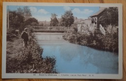 62 : Auxi-le-Château - L'Authie Vue Au Pont Neuf - Animée - Plan Inhabituel - Partiellement Colorisée - (n°2357) - Auxi Le Chateau