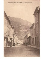 CARTE ANIMÉE. CPA. D26 . CHÂTILLON En DIOIS.  RUE DES RECLUS. EDIT VALENTIN. MOTO NAPHTA . - Châtillon-en-Diois